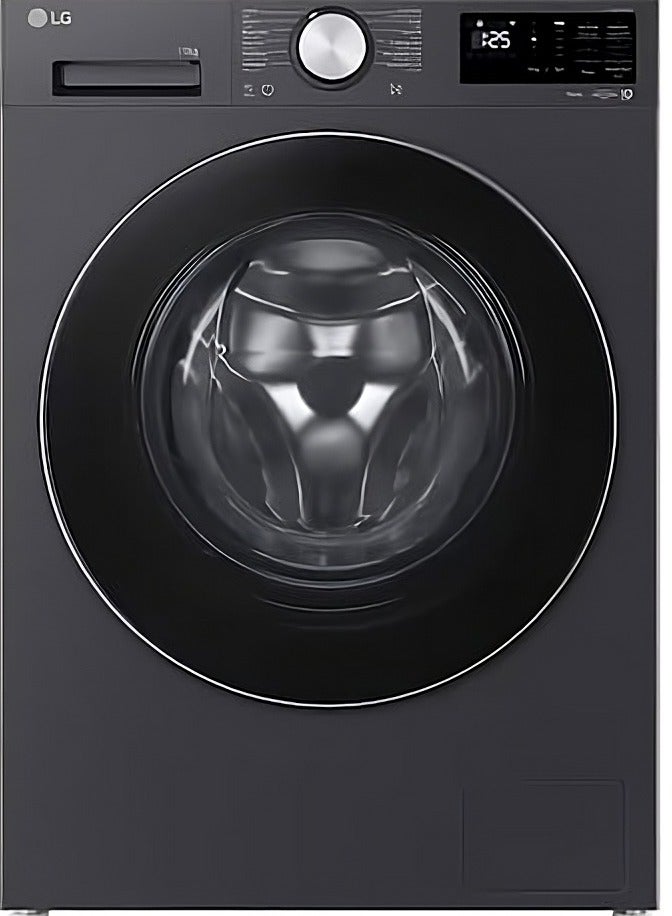 LG Front Load Washing Machine 10KG, 1400 RPM, AI DD, Wi-Fi Smart ThinQ, Steam Allergy Care, Remote Control 10 kg F4X5RYG24 black - Image 1