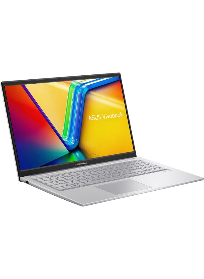 أسوس لابتوب فيفو بوك 15، شاشة 15.6" FHD مضادة للتوهج، معالج إنتل كور i7-1355U، 12GB ذاكرة DDR4، 512GB SSD، رسومات إنتل إيريس Xe، لوحة مفاتيح مضاءة، مستشعر بصمة، ويندوز 11، فضي بارد - Image 2