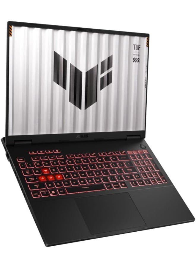 أسوس لابتوب TUF Gaming A16، شاشة 16" FHD+ بتردد 165Hz، معالج AMD Ryzen 7 260، بطاقة NVIDIA GeForce RTX 5060 بسعة 8GB، ذاكرة RAM DDR5 بسعة 16GB، تخزين SSD PCIe 4.0 بسعة 512GB، لوحة مفاتيح Chiclet RGB مضاءة، ويندوز 11، لون رمادي Jaegar - Image 3