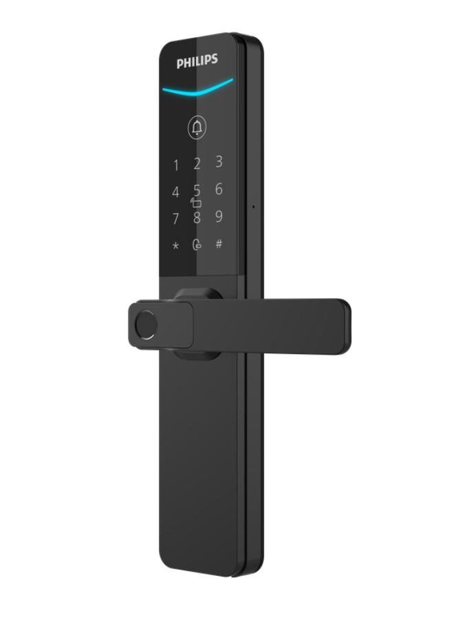 Philips Smart Door Lock 615 45.85 Mm Easykey , Bluetooth App Setup, Offline Pin Sharing, Intuitive Fingerprint, Dual Verification, Hidden Pin, 4 Unlock Methods, Low Battery Alert black - Image 3