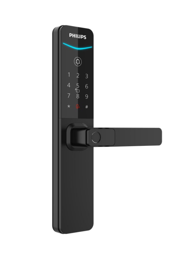 Philips Smart Door Lock 615 45.85 Mm Easykey , Bluetooth App Setup, Offline Pin Sharing, Intuitive Fingerprint, Dual Verification, Hidden Pin, 4 Unlock Methods, Low Battery Alert black - Image 2