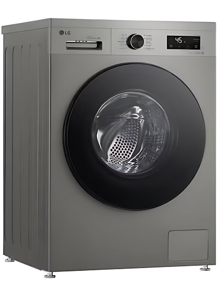 إل جي 9KG Front Load Washing Machine, 1400RPM, Inverter Direct Drive , LG ThinQ, 6 Motio, ThinQ Wi-Fi, Steam Allergy Care, Platinum Silver 9 kg F4Y2VYGYP Platinum Silver - Image 3