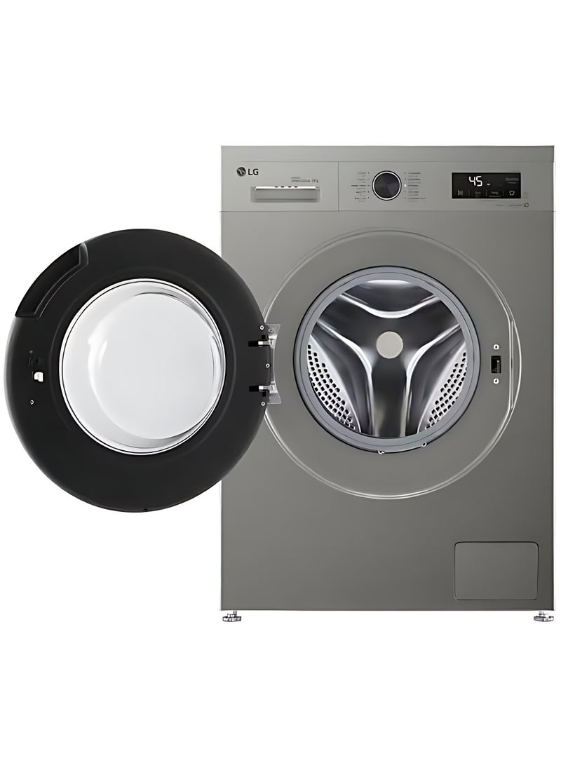 إل جي 9KG Front Load Washing Machine, 1400RPM, Inverter Direct Drive , LG ThinQ, 6 Motio, ThinQ Wi-Fi, Steam Allergy Care, Platinum Silver 9 kg F4Y2VYGYP Platinum Silver - Image 2