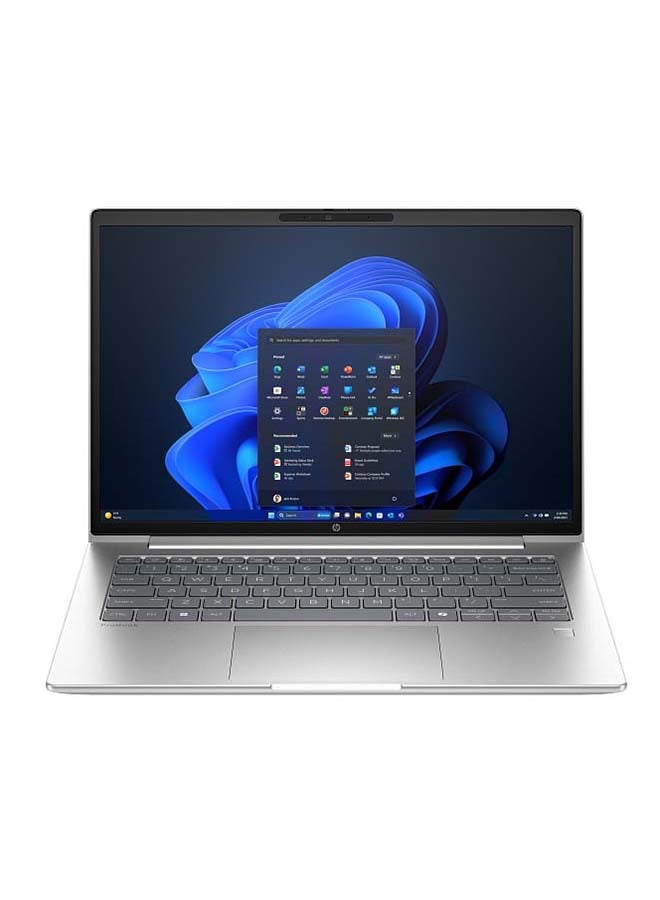 HP لابتوب برو بوك بشاشة WUXGA مقاس 14 بوصة (1920×1200)، معالج Core Ultra 5 225U، ذاكرة وصول عشوائي DDR5 سعة 16 جيجابايت، قرص صلب SSD سعة 512 جيجابايت، نظام تشغيل DOS (بدون ويندوز)، يدعم اللغتين الإنجليزية والعربية، لون فضي الإنجليزية/العربية فضي - Image 1
