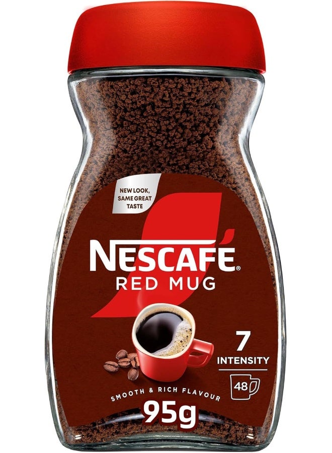 نسكافيه Nescafe Red Mug Instant Coffee Jar 95g 95ggrams Single - Image 1