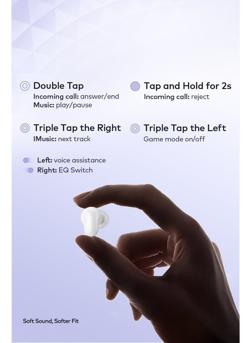 ITEL Buds Air 5e In-Ear buds ,immersive 360-degree sound ,Earbuds Touch Control, 39Hrs Long Playtime Earphones white - Image 3