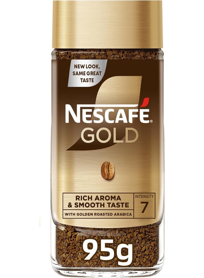 نسكافيه Nescafe Gold Dark Roast Instant Soluble Coffee 95g 95 ggrams Single - Image 1