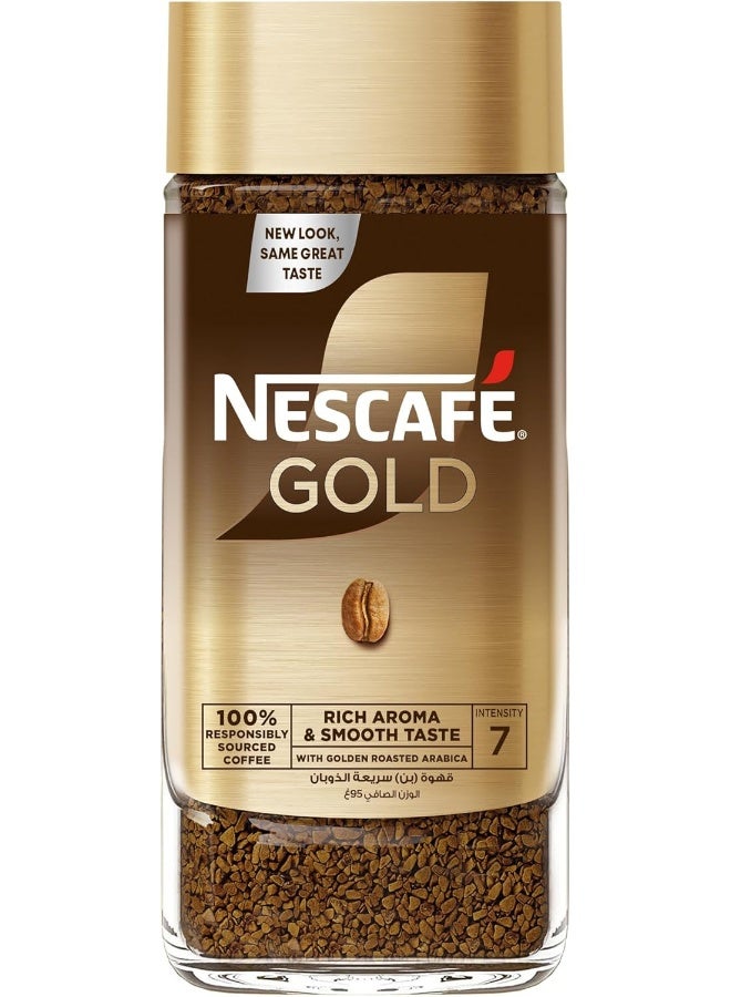 نسكافيه Nescafe Gold Dark Roast Instant Soluble Coffee 95g 95 ggrams Single - Image 5
