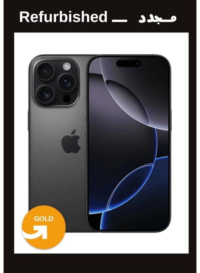 ابل  Iphone 16 Pro Max 256GB Black Titanium Single , Local Warranty |Gold Grade | UPGRADE Refurbished - Image 1
