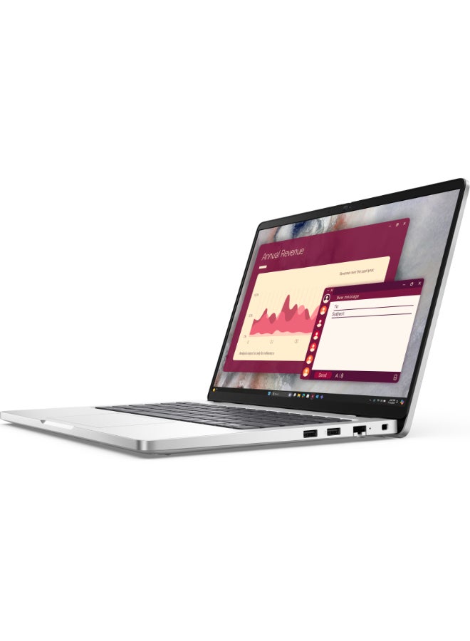 ديل Pro 14 (Upgraded Version) Laptop With 14 Inch Full HD (1920x1080) Display, Intel Core Ultra 7-265U Processor/16GB RAM DDR5/512GB SSD/ Windows 11/ English/Arabic Platinum Silver - Image 3