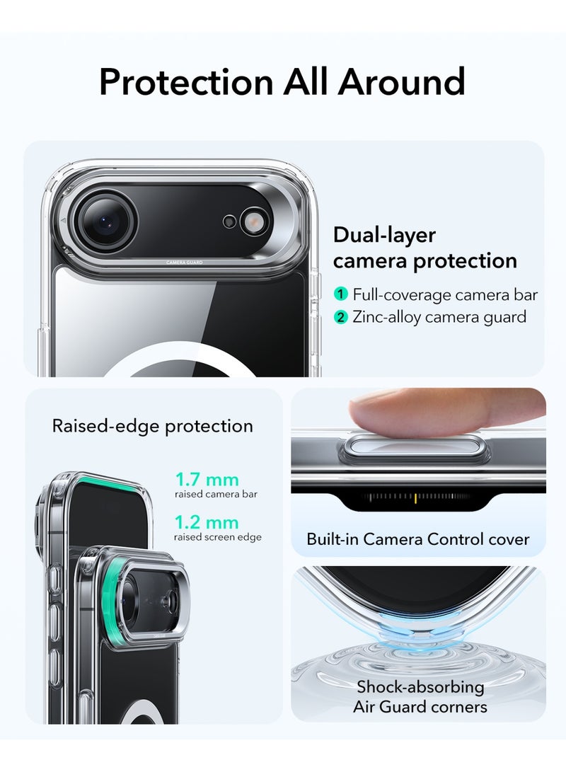 اي اس ار ESR for iPhone Air Case with Stash Stand, Camera Control Cover Compatible with MagSafe, Military-Grade Drop Protection Magnetic Phone Case for iPhone 17 Air, Scratch-Resistant Back Cover clear - Image 4