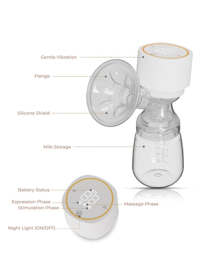Sunveno Automatic Smart Single Breast Pump with inbuilt Controller - White - Image 3