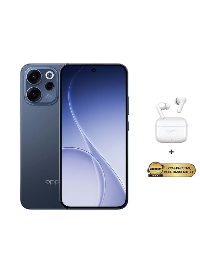 OPPO Reno15 F AI Phone Dual SIM 5G Twilight Blue 12GB RAM 512GB With OPPO Enco Buds3 Pro - Middle East Version - Image 1