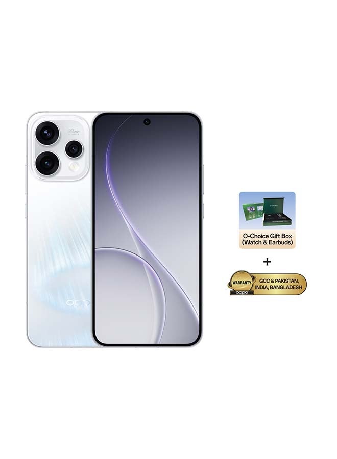 OPPO Reno15 AI Phone Dual SIM 5G Aurora White 12GB RAM 512GB With O-CHOICE TWS And Smartwatch - Middle East Version - Image 1