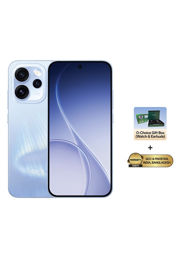 OPPO Reno15 Pro AI Phone Dual SIM 5G Aurora Blue 12GB RAM 512GB With O-CHOICE TWS Buds And Smart Watch - Middle East Version - Image 1
