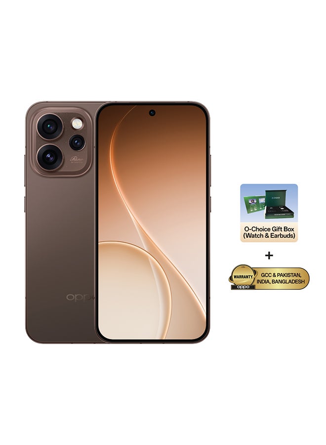OPPO Reno15 Pro AI Phone Dual SIM 5G Dusk Brown 12GB RAM 512GB With O-CHOICE TWS Buds And Smart Watch - Middle East Version - Image 1