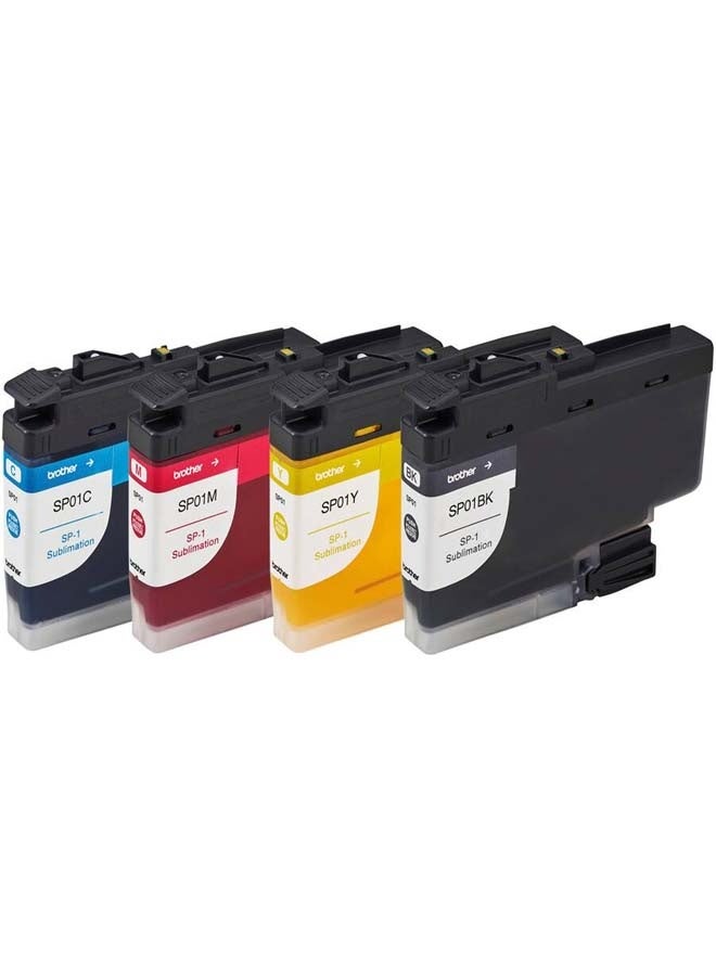 brother Genuine Sublimation Ink Cartridge Color 4-Pack SP01 Black,Cyan,Yellow,Magenta - Image 1