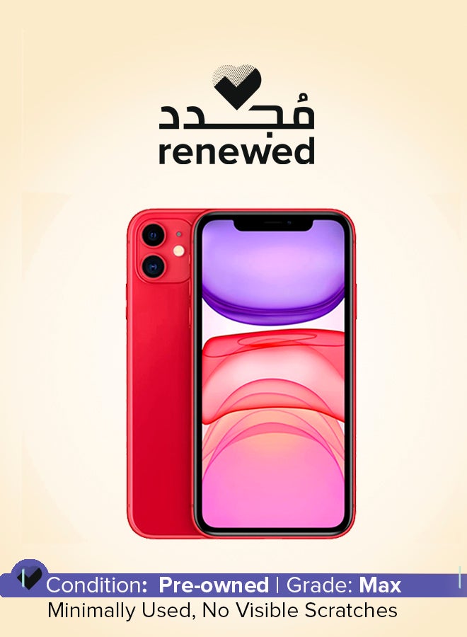 ابل  Renewed - iPhone 11 128GB Red 4G With Facetime - International Version - Image 1