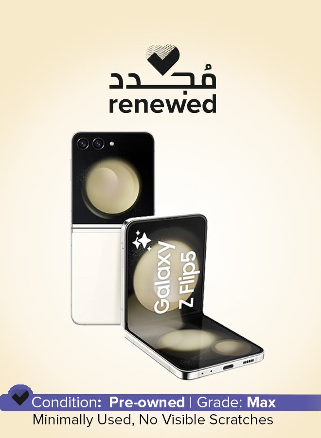 Samsung Renewed - Galaxy Z Flip 5 Dual SIM Cream 8GB RAM 256GB 5G - International Version - Image 1