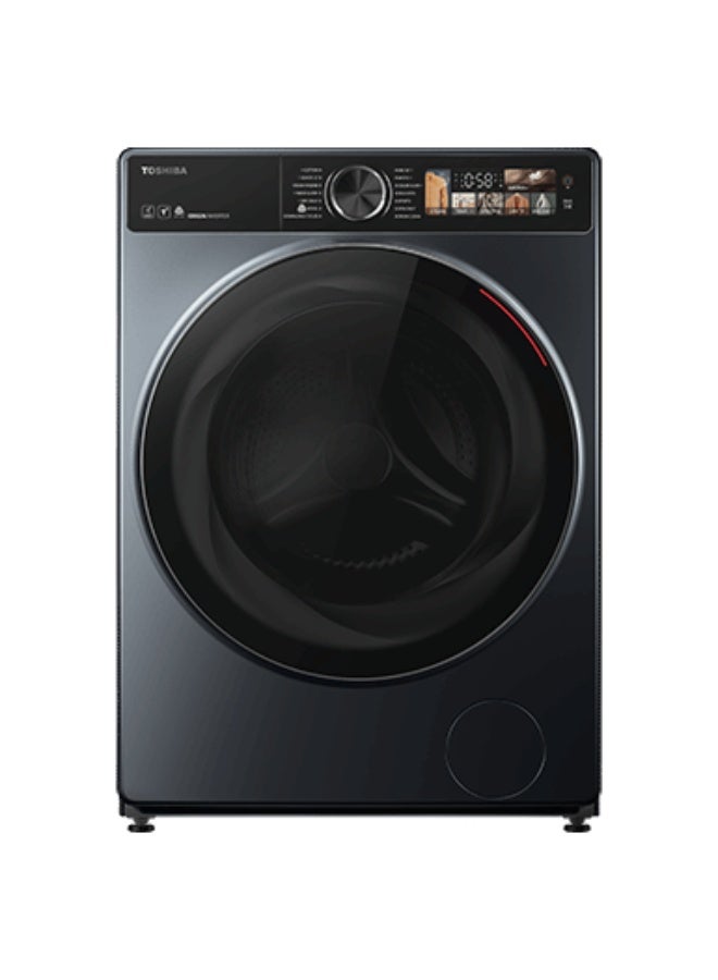 توشيبا Washer Dryer 10.5/7 KG , Inverter Motor, 1400 Rbm, Ultra Fine Bubble, Steam, Touch Screen, Morandi Grey, Washer Dryer 10.5 kg TW-T25BZU115MWEG(MG) Morandi Grey - Image 4