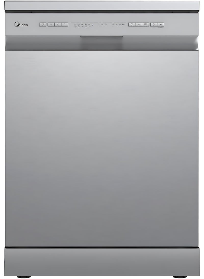 Midea Dishwasher 13 Place Settings, Half Load, WiFi, Touch Control, Delay timer, water leakage protection, Silver, MDWPF1333C(S)-EG MDWPF1333C(S)-EG silver - Image 1