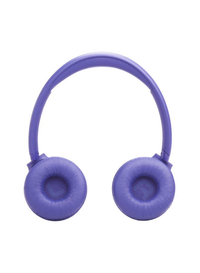 JBL Tune 530BT Wireless On-Ear Bluetooth Headphones with Pure Bass Sound, 76H Battery Life, Dual Beamforming Mics, Multi-Point Bluetooth 6.0, Foldable & Lightweight Lavender - Image 4