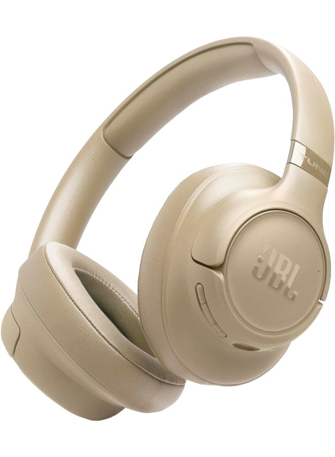 JBL Tune 730BT Wireless Over-Ear Bluetooth Headphones with Pure Bass Sound, 76H Battery Life, Dual Beamforming Mics, Multi-Point Bluetooth 6.0, Foldable & Comfortable Beige - Image 1