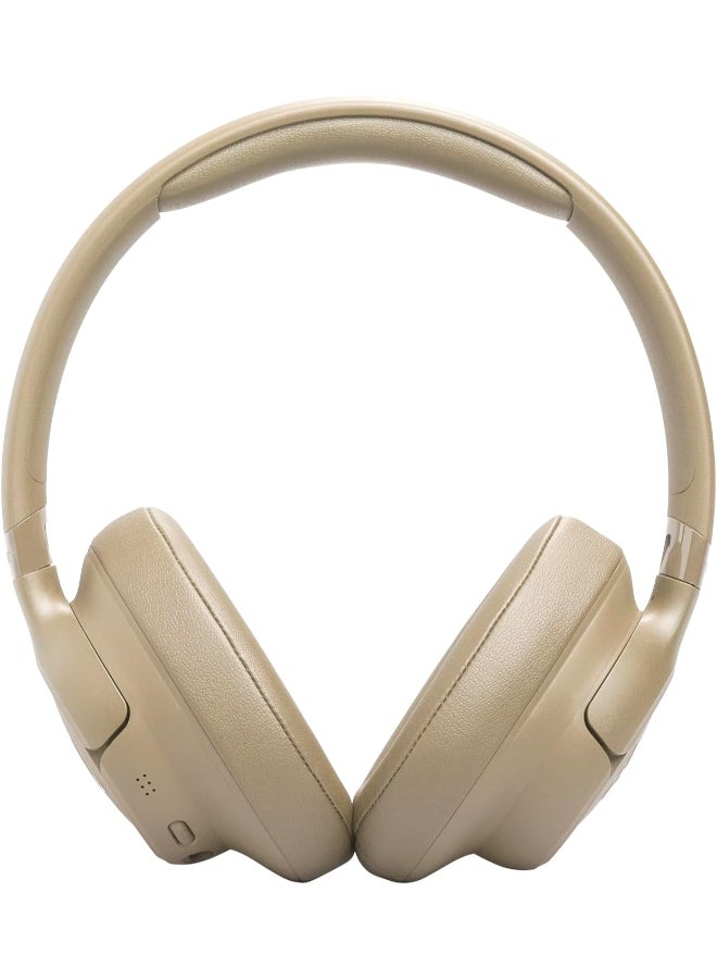 JBL Tune 730BT Wireless Over-Ear Bluetooth Headphones with Pure Bass Sound, 76H Battery Life, Dual Beamforming Mics, Multi-Point Bluetooth 6.0, Foldable & Comfortable Beige - Image 2