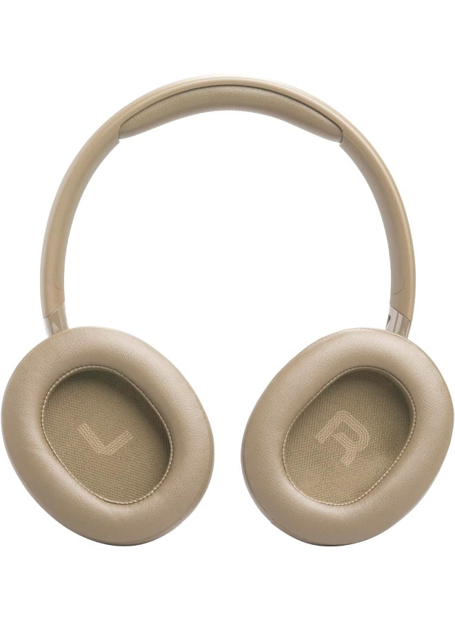 JBL Tune 730BT Wireless Over-Ear Bluetooth Headphones with Pure Bass Sound, 76H Battery Life, Dual Beamforming Mics, Multi-Point Bluetooth 6.0, Foldable & Comfortable Beige - Image 4