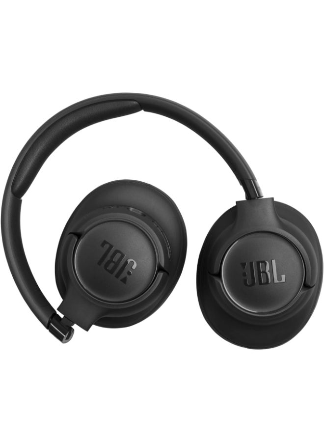 JBL Tune 730BT Wireless Over-Ear Bluetooth Headphones with Pure Bass Sound, 76H Battery Life, Dual Beamforming Mics, Multi-Point Bluetooth 6.0, Foldable & Comfortable Black - Image 2