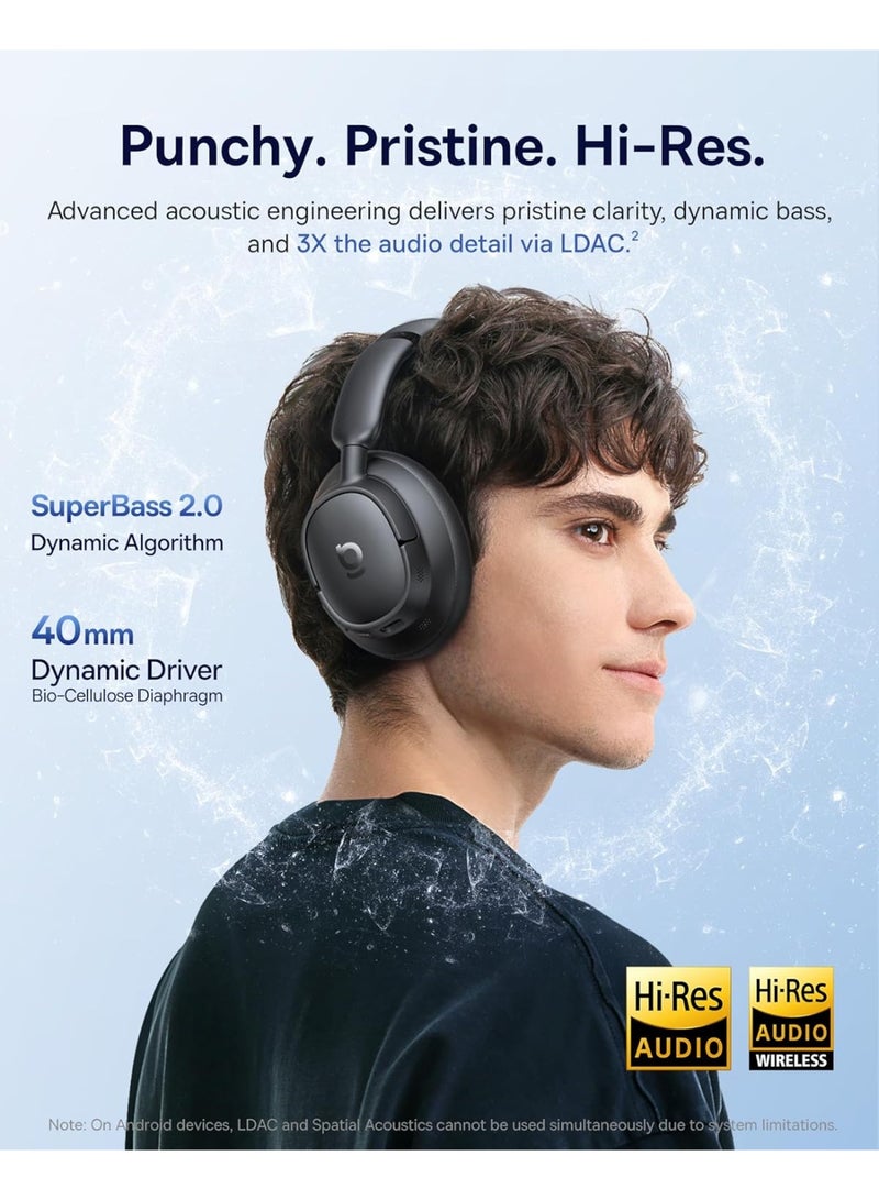 بيسوس Bass BH1 NC Wireless Noise Cancelling Headphones – Premium Sound – Cosmic Black - Image 5