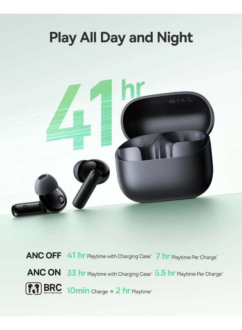 بيسوس Bass BP1 NC True Wireless In-Ear Earbuds with Noise Cancelling – Clear and Deep Sound Experience - Cosmic Black - Image 5