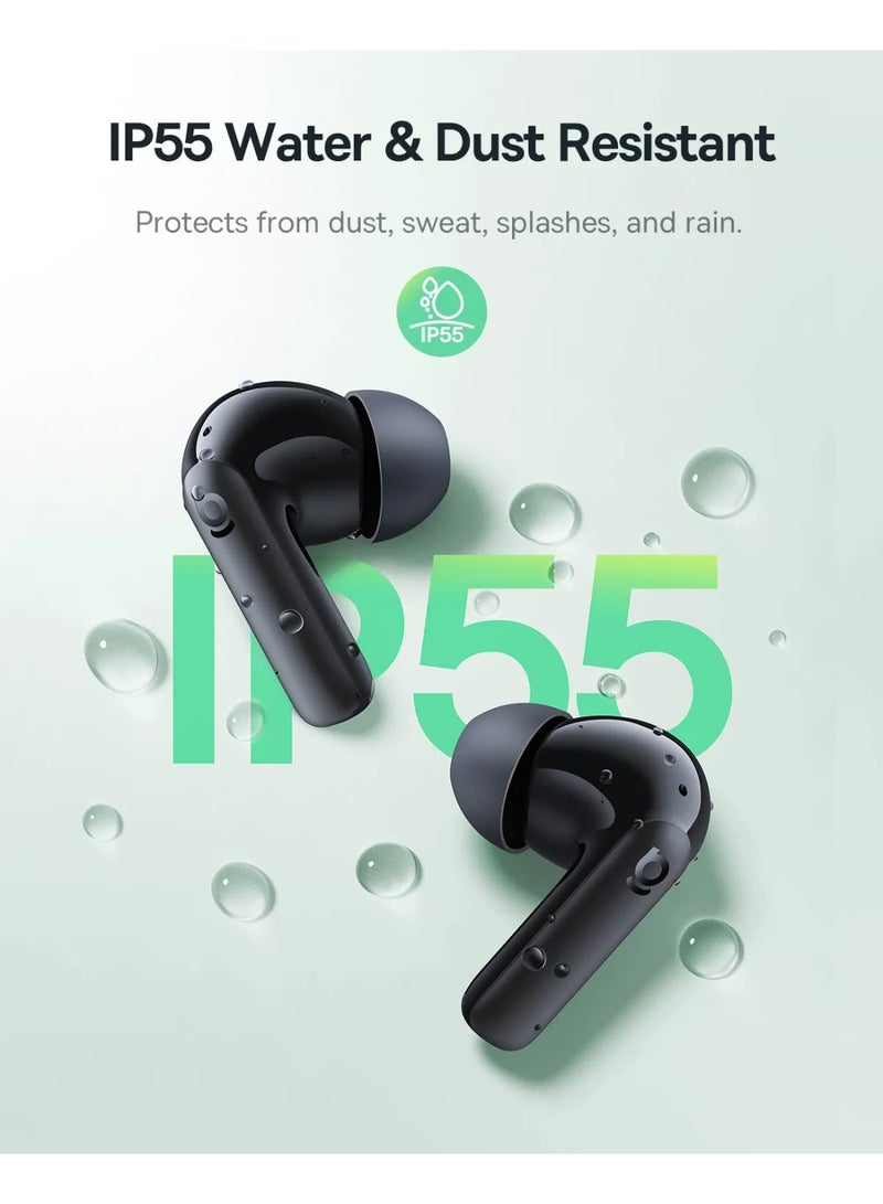 بيسوس Bass BP1 NC True Wireless In-Ear Earbuds with Noise Cancelling – Clear and Deep Sound Experience - Cosmic Black - Image 4