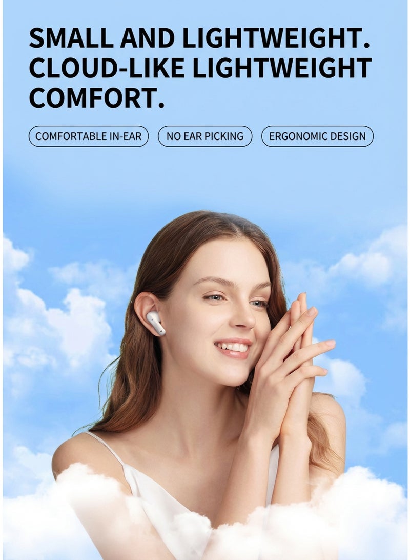 Lenovo EA210 True Wireless Earbuds, Bluetooth 5.3 Headphones with HiFi Stereo Bass, Low Latency Gaming Headset, HD Microphone for Clear Calls, IPX5 Waterproof Sports Earphones - Black black - Image 5