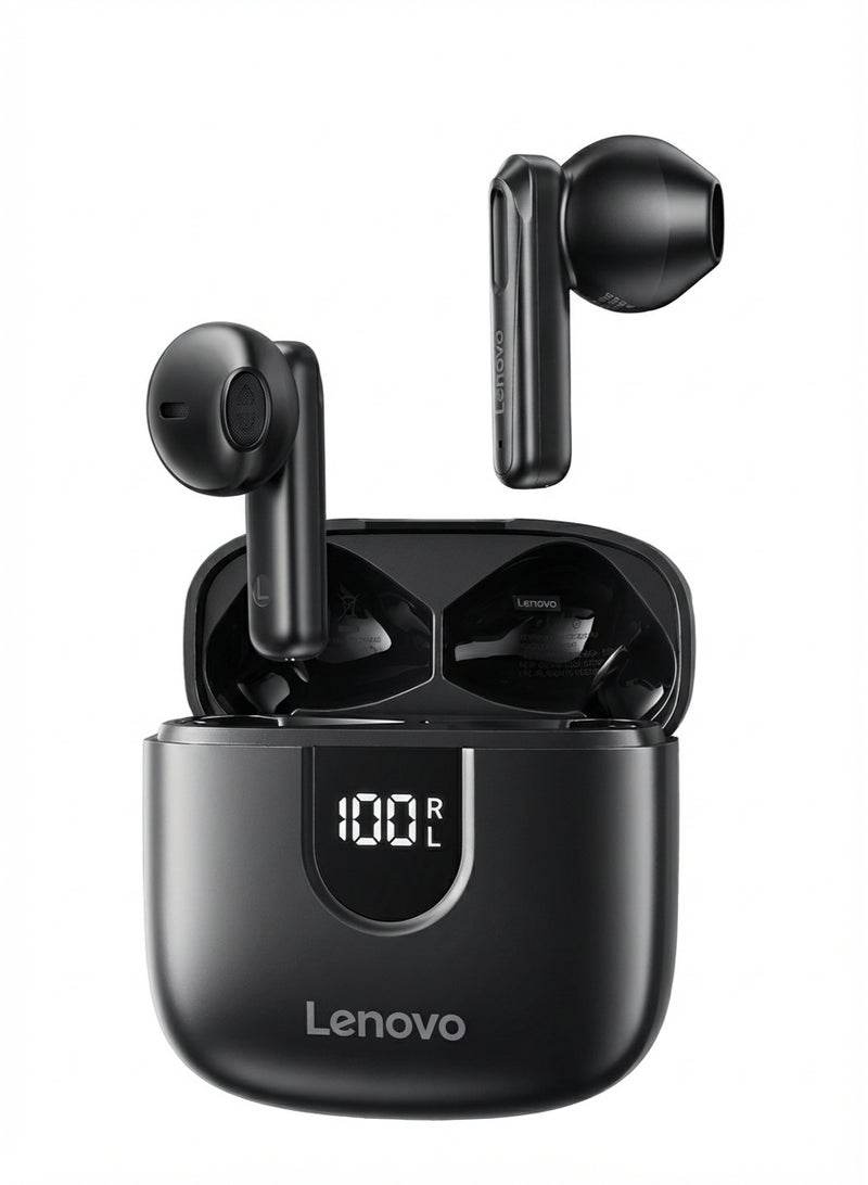 Lenovo EA120 True Wireless Earbuds, New Bluetooth 5.4 Headphones with LED Digital Battery Display, Smart Touch Control, HiFi Stereo Bass, HD Mic, Low Latency Gaming - Black black - Image 1