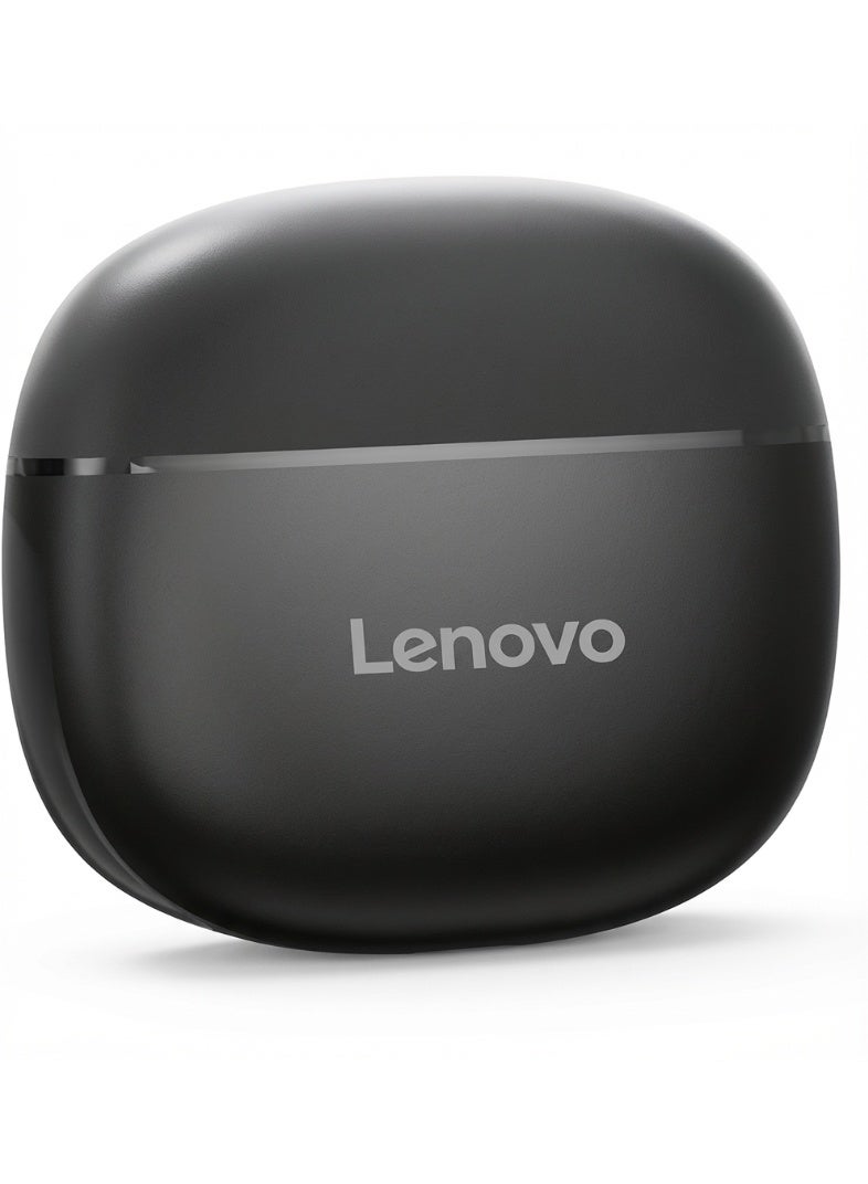 لينوفو سماعات لينوفو EA140 اللاسلكية الحقيقية، سماعات بلوتوث 5.4 الجديدة مع صوت ستيريو HiFi، تصميم مدمج، تحكم باللمس، ميكروفون HD للمكالمات، سماعات خفيفة الوزن - أسود - Image 2