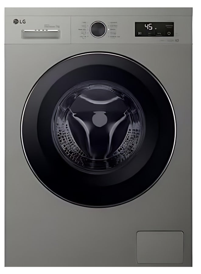 Front Load Washing Machine 7kg, 1400RPM, inverter motor, Smart ThinQ, Wi-Fi 7 kg F4Y2QYG6P Platinum Silver