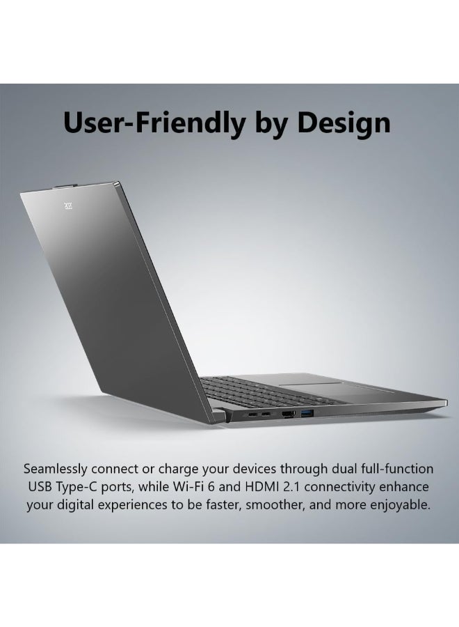 أيسر Aspire Go 15 Laptop, 15.3" WUXGA IPS Display, Intel Core i5-1334U, AI Copilot, Long Battery Life, FHD Webcam, Windows 11, (16GB RAM | 1TB PCIe SSD) IRON - Image 3