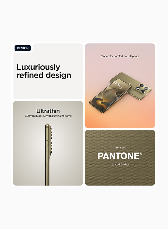 موتورولا هاتف موتورولا إيدج 70 5G ثنائي الشريحة بانتون مارتيني أوليف (ذهبي) 16 جيجابايت رام 512 جيجابايت مع هدايا مجانية عند الطلب المسبق - النسخة الشرق أوسطية - Image 4