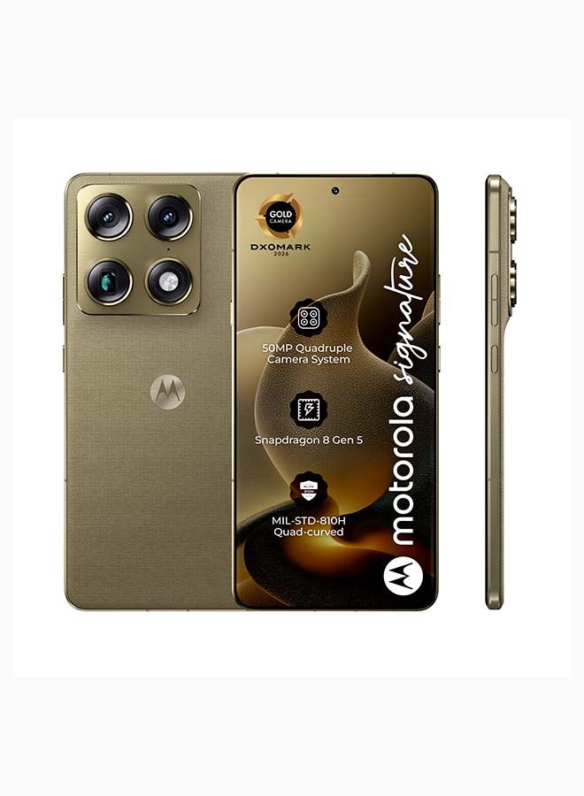 موتورولا هاتف موتورولا إيدج 70 5G ثنائي الشريحة بانتون مارتيني أوليف (ذهبي) 16 جيجابايت رام 512 جيجابايت مع هدايا مجانية عند الطلب المسبق - النسخة الشرق أوسطية - Image 2
