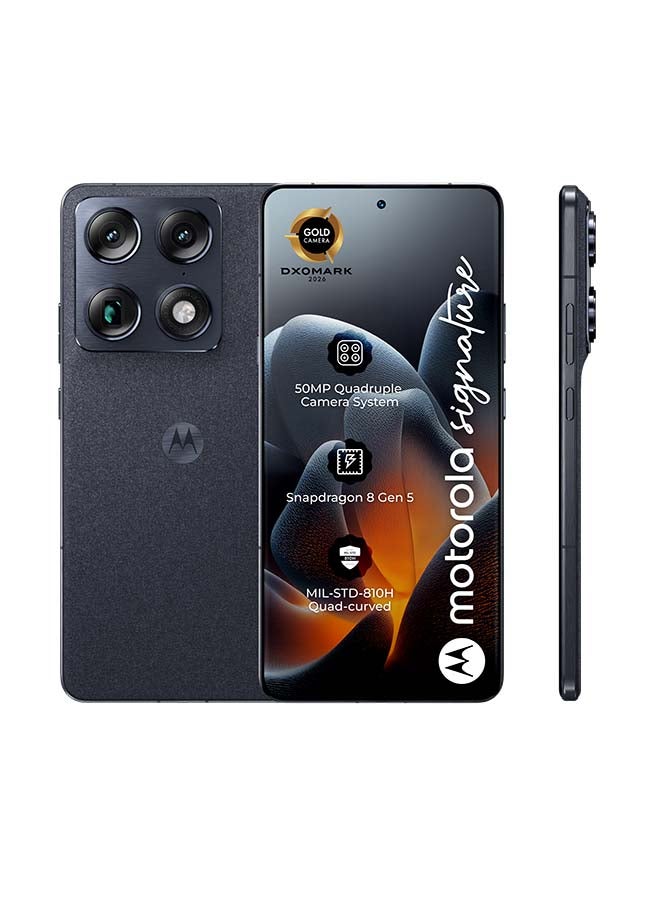 موتورولا Signature 5G Dual SIM PANTONE Carbon (Dark Blue) 16GB RAM 512GB with Pre order Free Gifts - Middle East Version - Image 2