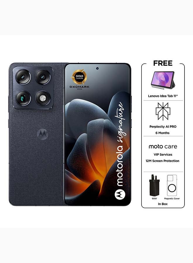 موتورولا Signature 5G Dual SIM PANTONE Carbon (Dark Blue) 16GB RAM 512GB with Pre order Free Gifts - Middle East Version - Image 1
