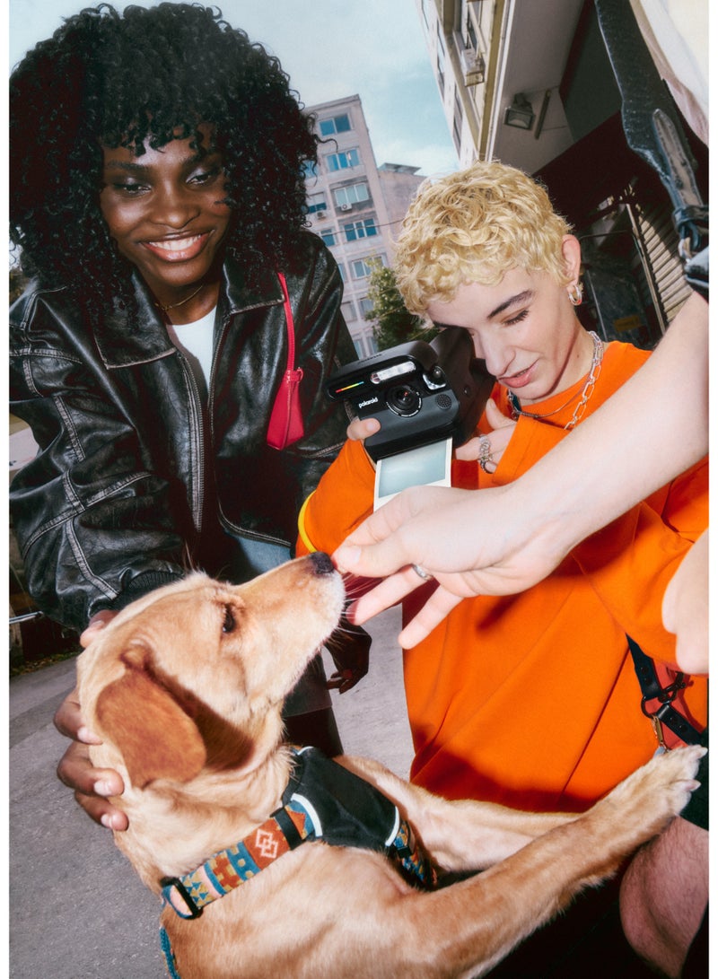 بولارويد Flip Instant Film Camera Starter Set | Iconic Flip Design, Sonar Autofocus, Bluetooth App Control, Hyperfocal 4-Lens System, Built-in Powerful Flash | Includes 8 Exposures Color i-Type Film - Black - Image 5