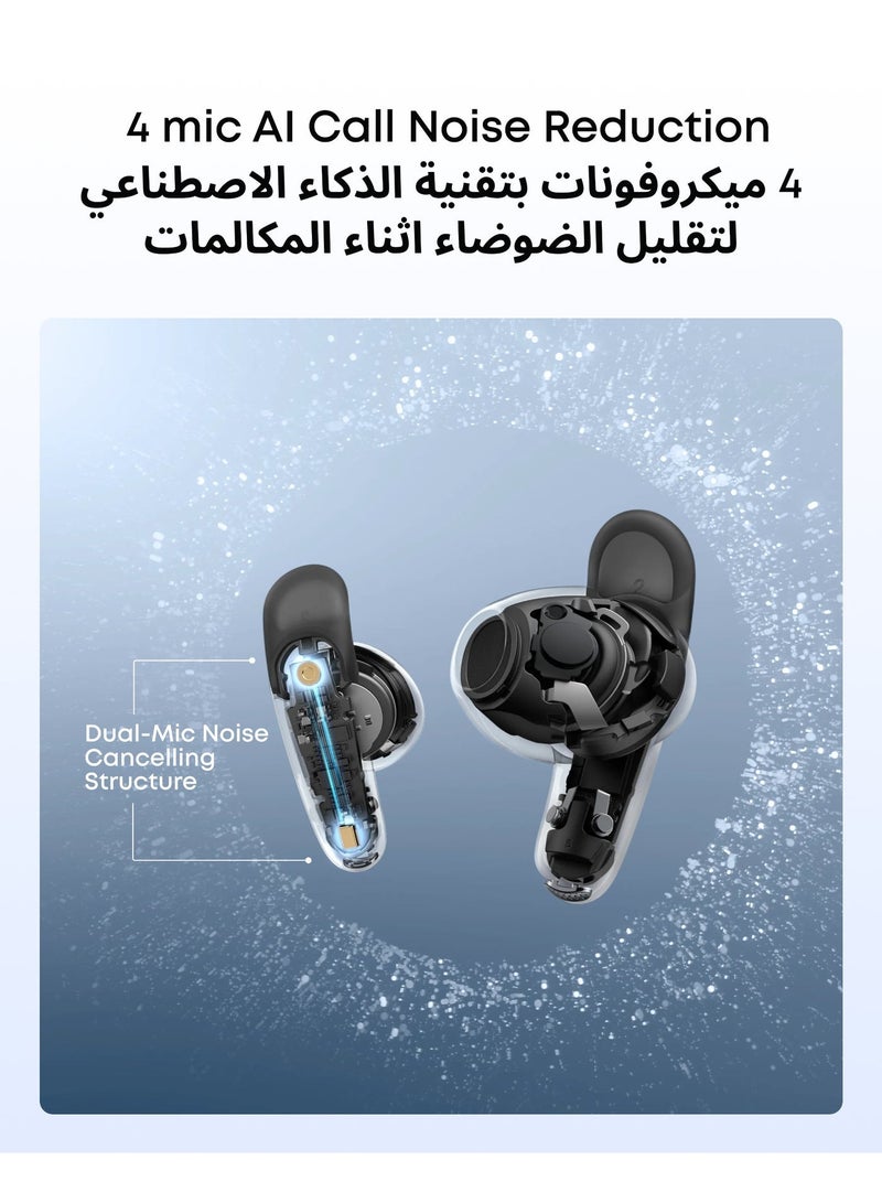 ساوند كور سماعات ساوندكور ليبرتي من أنكر، تصميم نصف داخل الأذن، زعانف أذن قابلة للإزالة، إلغاء الضوضاء التكيفي في الوقت الحقيقي، شحن سريع، سماعات أذن بلوتوث لاسلكية، سماعات ترجمة، 30 ساعة من وقت التشغيل - Image 5