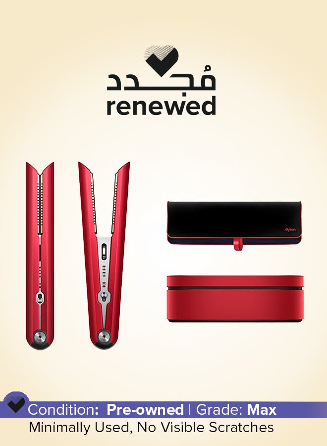 دايسون Renewed - Corrale Hair Straightener With Travel Pouch Without Box - Red/Nickel - Image 1