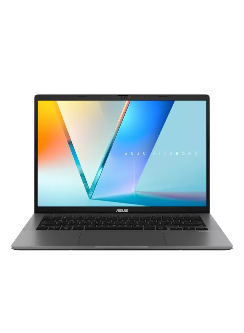 أسوس لابتوب Vivobook S14 بشاشة WUXGA مقاس 14 بوصة (1920x1200)، معالج Core 5 210H/ذاكرة وصول عشوائي DDR5 سعة 16 جيجابايت/قرص صلب SSD سعة 512 جيجابايت/نظام تشغيل Windows 11 Home/بطاقة رسومات Intel UHD/ الإنجليزية/العربية - Image 1