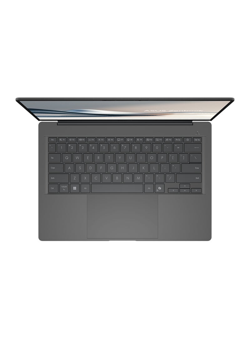 أسوس لابتوب زينبوك A14 بشاشة WUXGA مقاس 14 بوصة (1920x1200)، معالج سنابدراجون X X1 26 100، ذاكرة وصول عشوائي 16 جيجابايت DDR5، قرص صلب SSD بسعة 1 تيرابايت، نظام تشغيل ويندوز 11 هوم، معالج رسومات كوالكوم أدرينو. الإنجليزية/العربية - Image 3