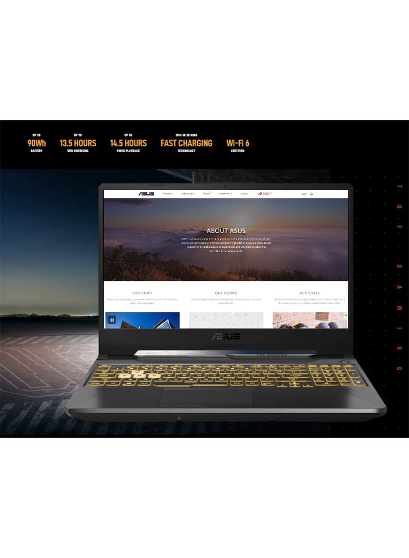 أسوس لابتوب TUF Gaming A15 بشاشة 15 بوصة بدقة Full HD (1920x1080) ومعالج Ryzen 7-7445H/ذاكرة RAM سعة 16GB DDR5/قرص SSD سعة 1TB/نظام Windows 11 Home/بطاقة رسومات NVIDIA GeForce RTX 3050 سعة 4GB - Image 5