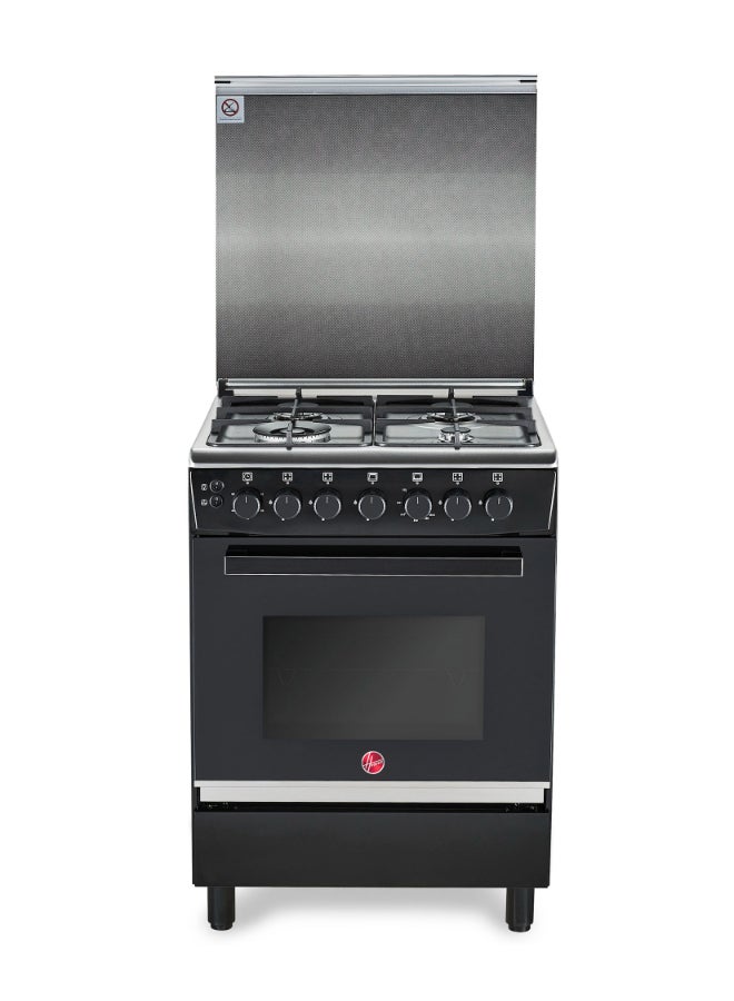 Hoover 60x60 Full Gas Cooker with 4 Gas Burners(1 Wok), Full Safety,Gas Oven & Grill, Auto Ignition, Cast Iron Support, Convection Fan, Oven Lamp, Double Glazed Door 1-YearWarranty Black HGC-G604G-RB black - Image 2