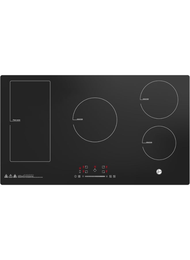 هوفر 90CM Built-In Induction Hob, 5 Booster Zones, Touch Control, Child Lock & Timer - HIC-W95E-GBI Black - Image 1